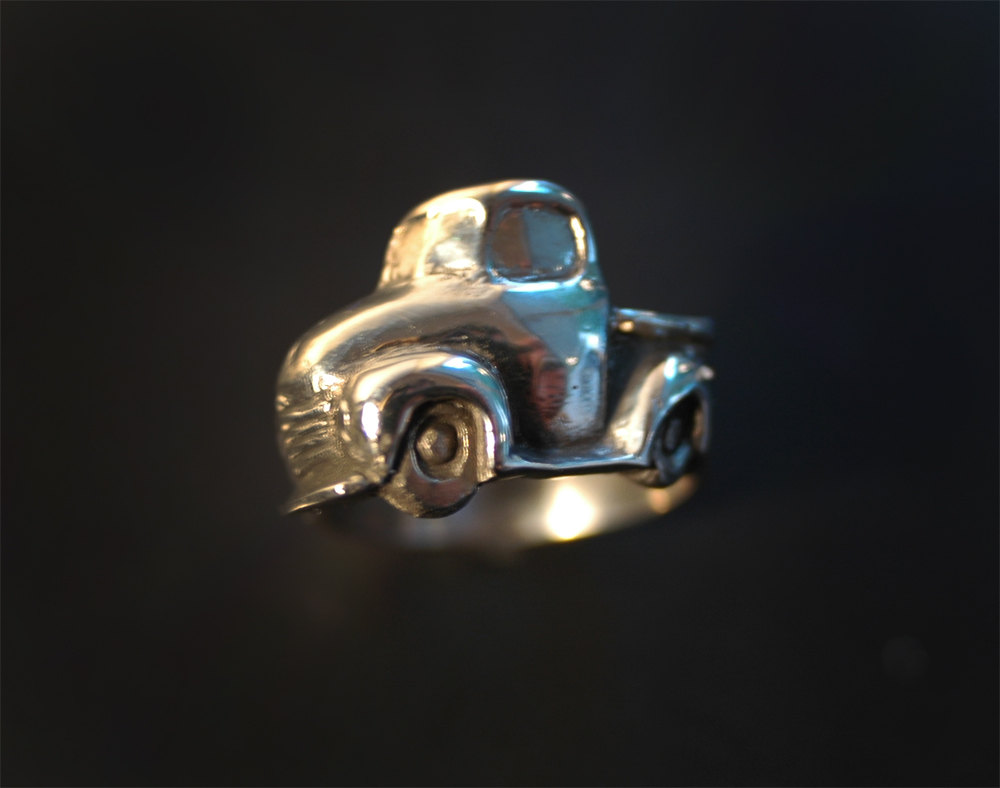 1950 Chevy Truck Wrap Ring in Sterling Silver