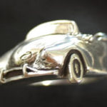 1960's VW Karman Ghia Angled Wrap Ring in White or Gold Bronze