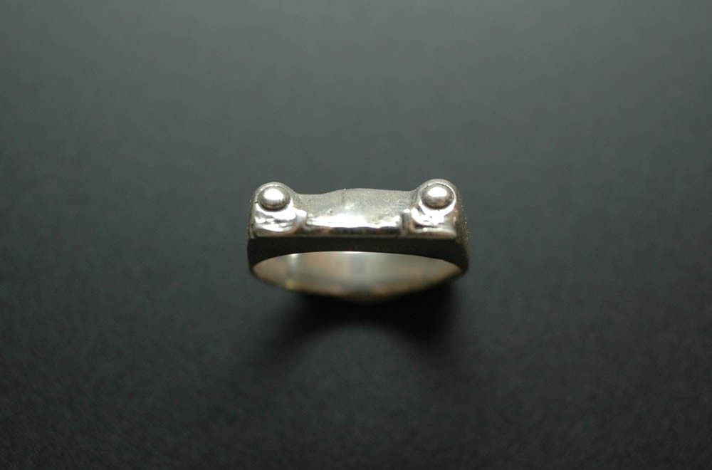 356 Bathtub Porsche Speedster Ring in White or Gold Bronze (small design)