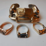 356 Bathtub Speedster Porsche Ring in 14K Gold