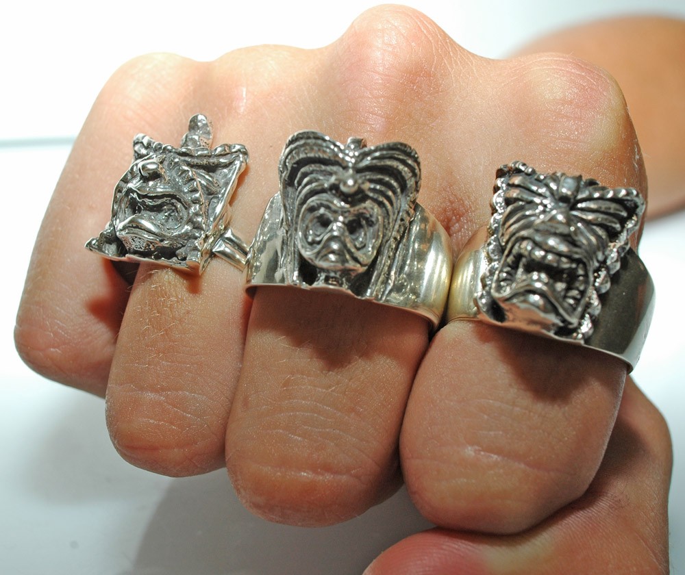 The Small Design Kala Tiki (God of Prosperity) Ring in Sterling Silver