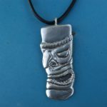 Tiki Surf God Necklace in Sterling Silver