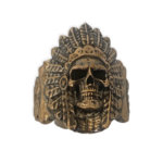 Indian Chief Skull Ring