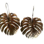 Larger Monstera Leaf Earrings