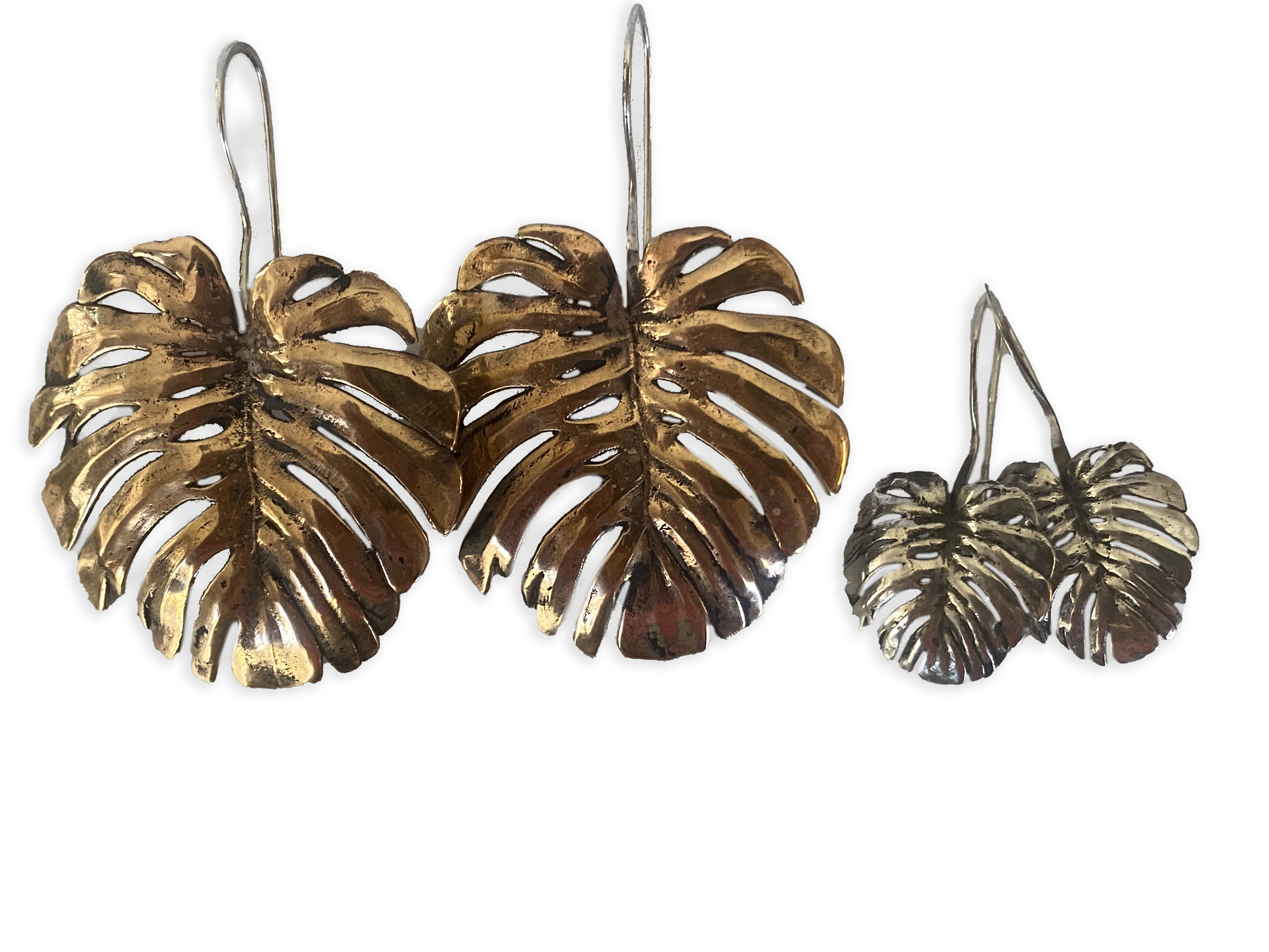Larger Monstera Leaf Earrings - Image 8