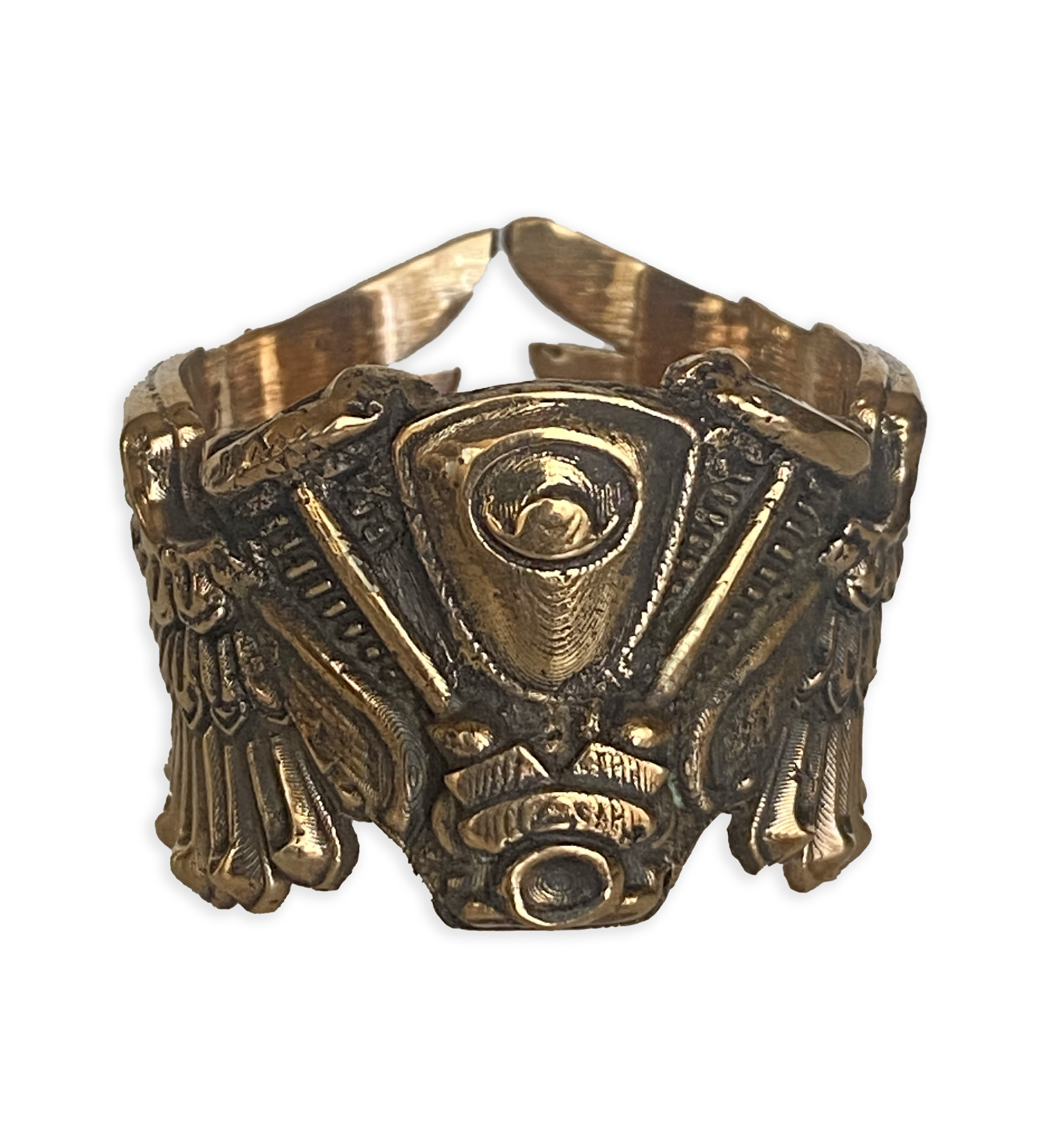 Harley Engine Ring with Wings - Image 3