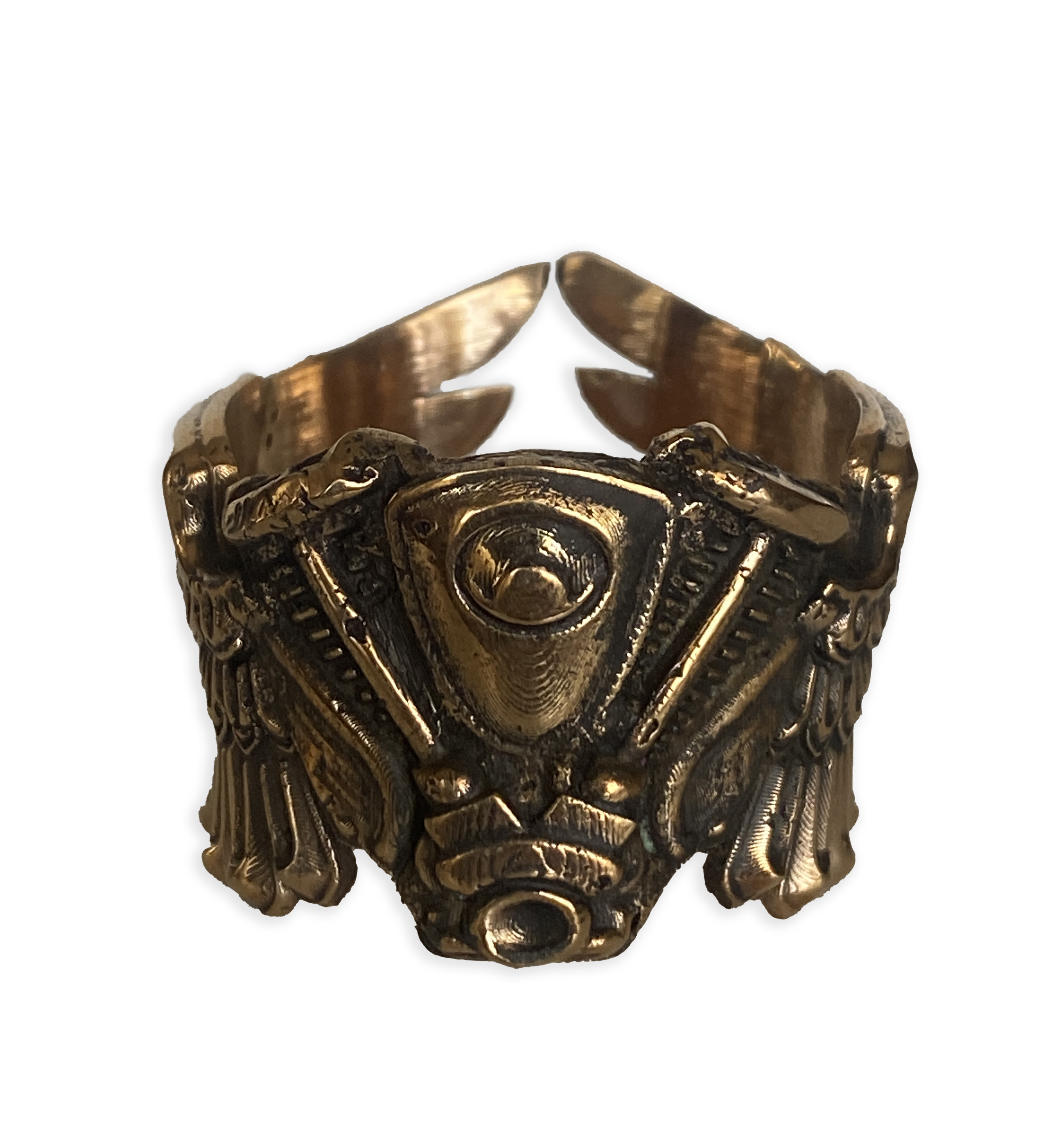 Harley Engine Ring with Wings - Image 2