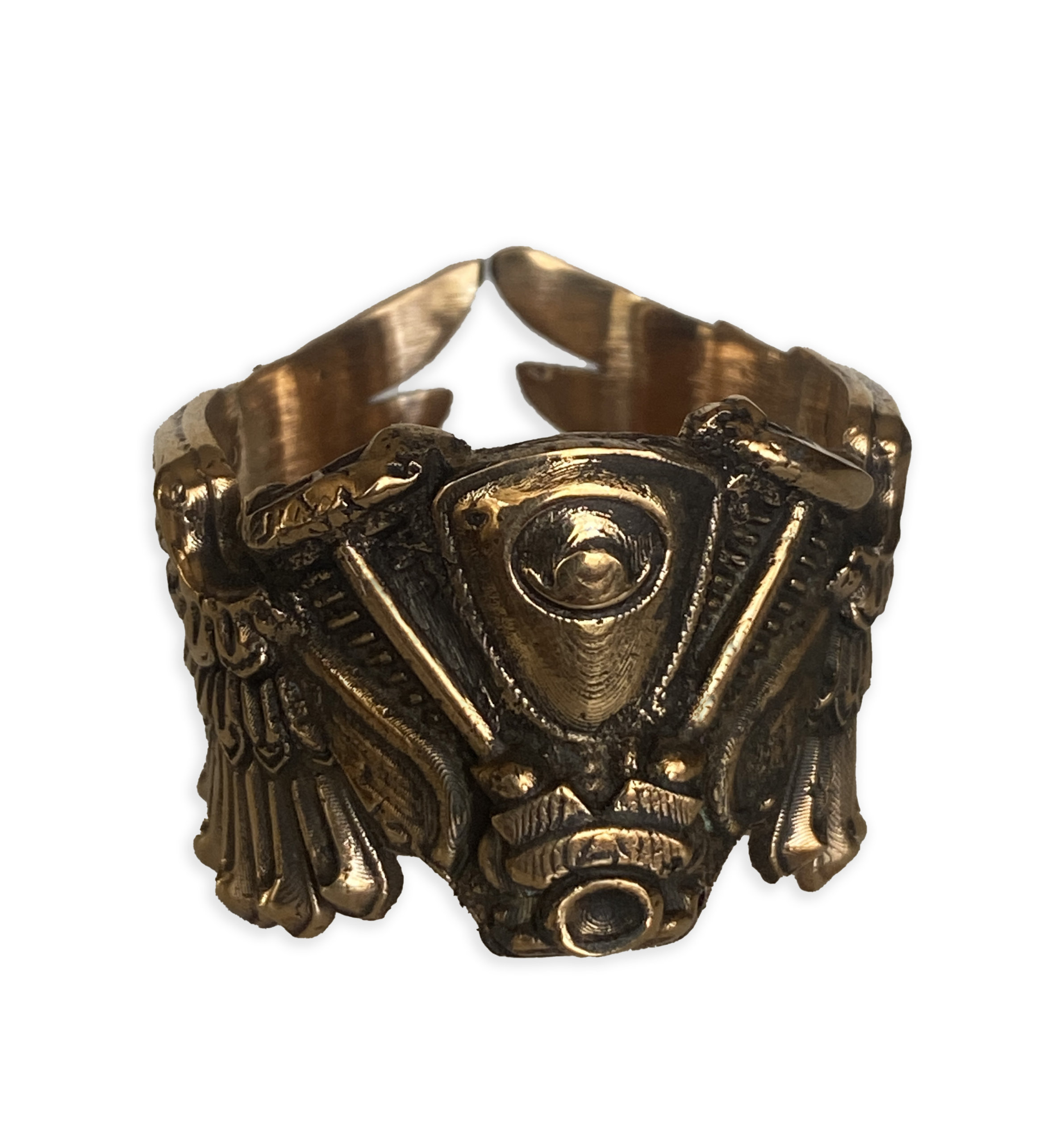 Harley Engine Ring with Wings