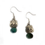 Route 66 Earrings with Turquoise Stones