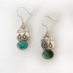 Alternative view of Route 66 Earrings with Turquoise Stones