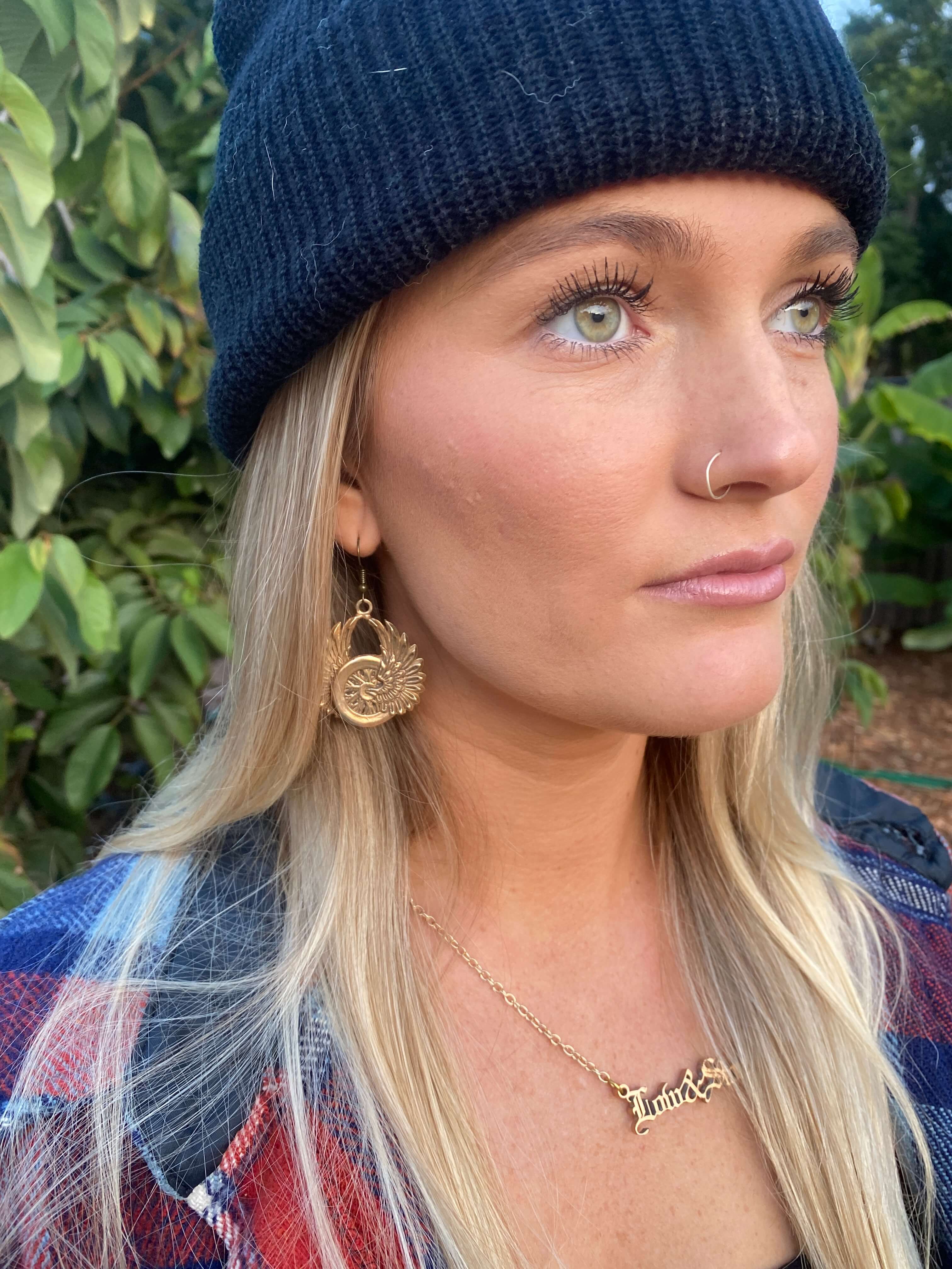 Winged Wheel Motorcycle Earrings - Image 10