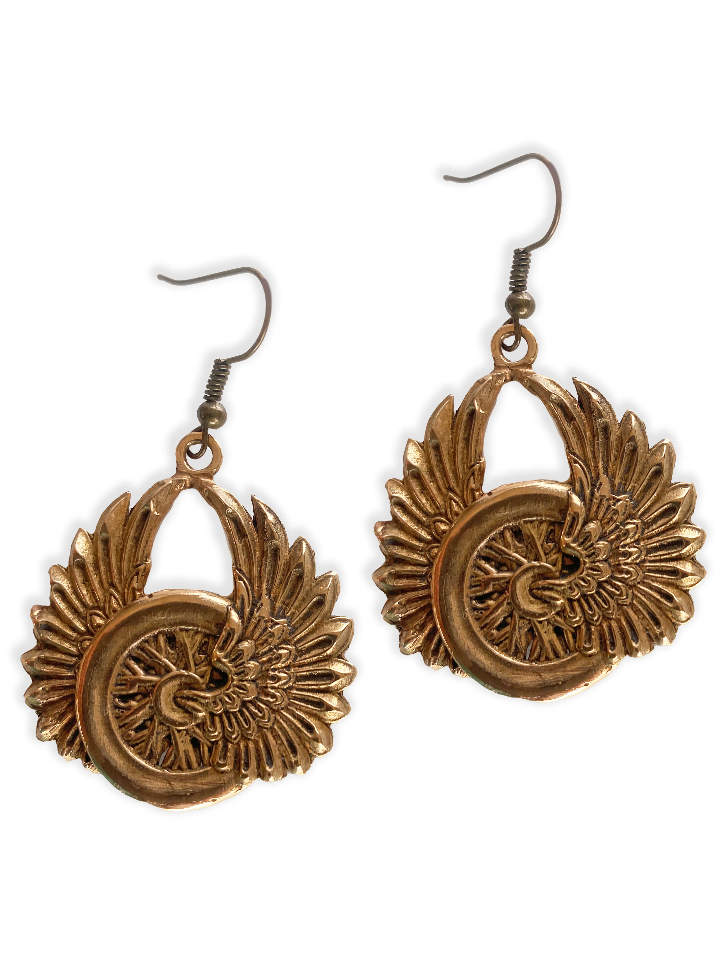Winged Wheel Motorcycle Earrings - Image 7