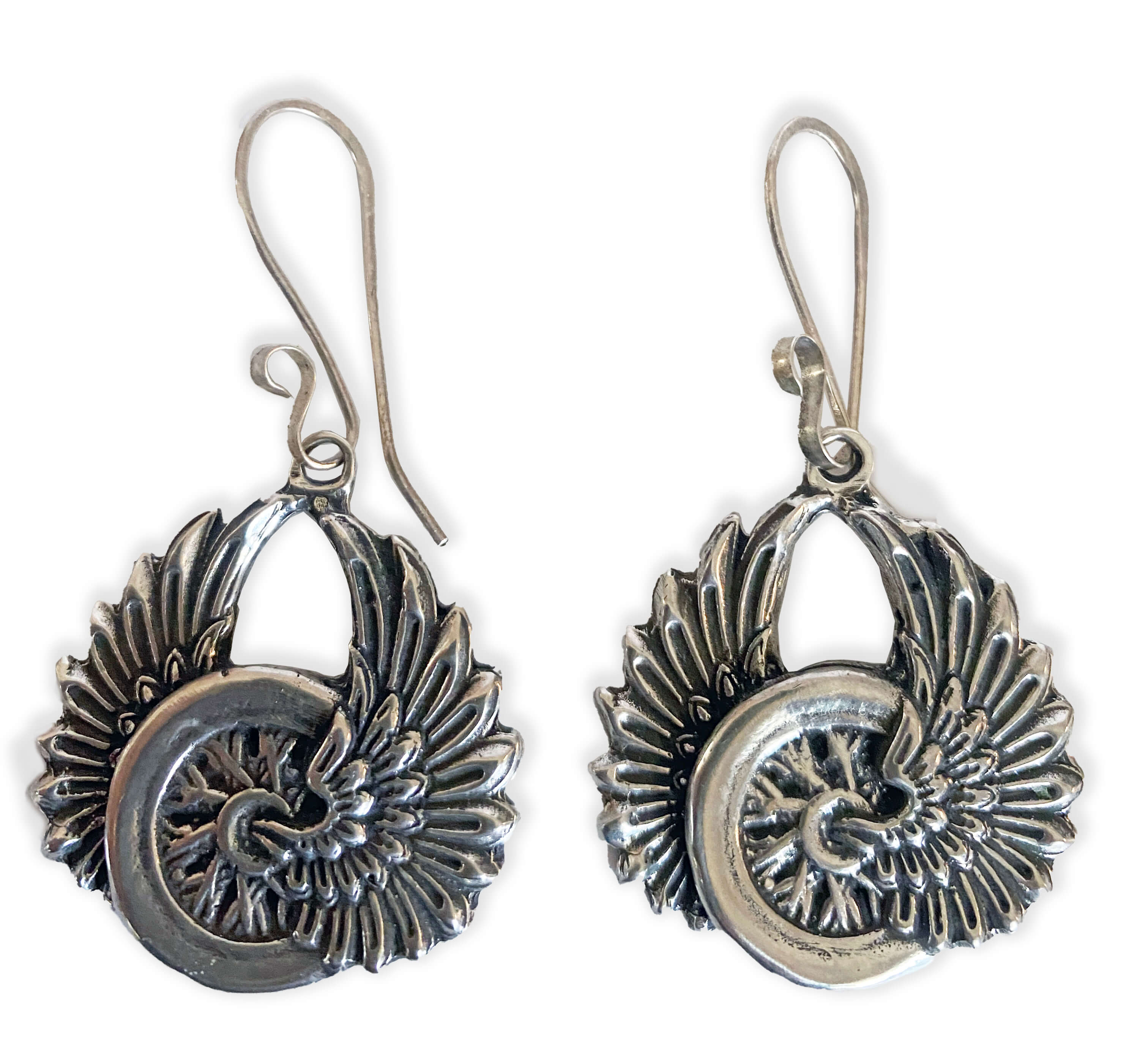 Winged Wheel Motorcycle Earrings