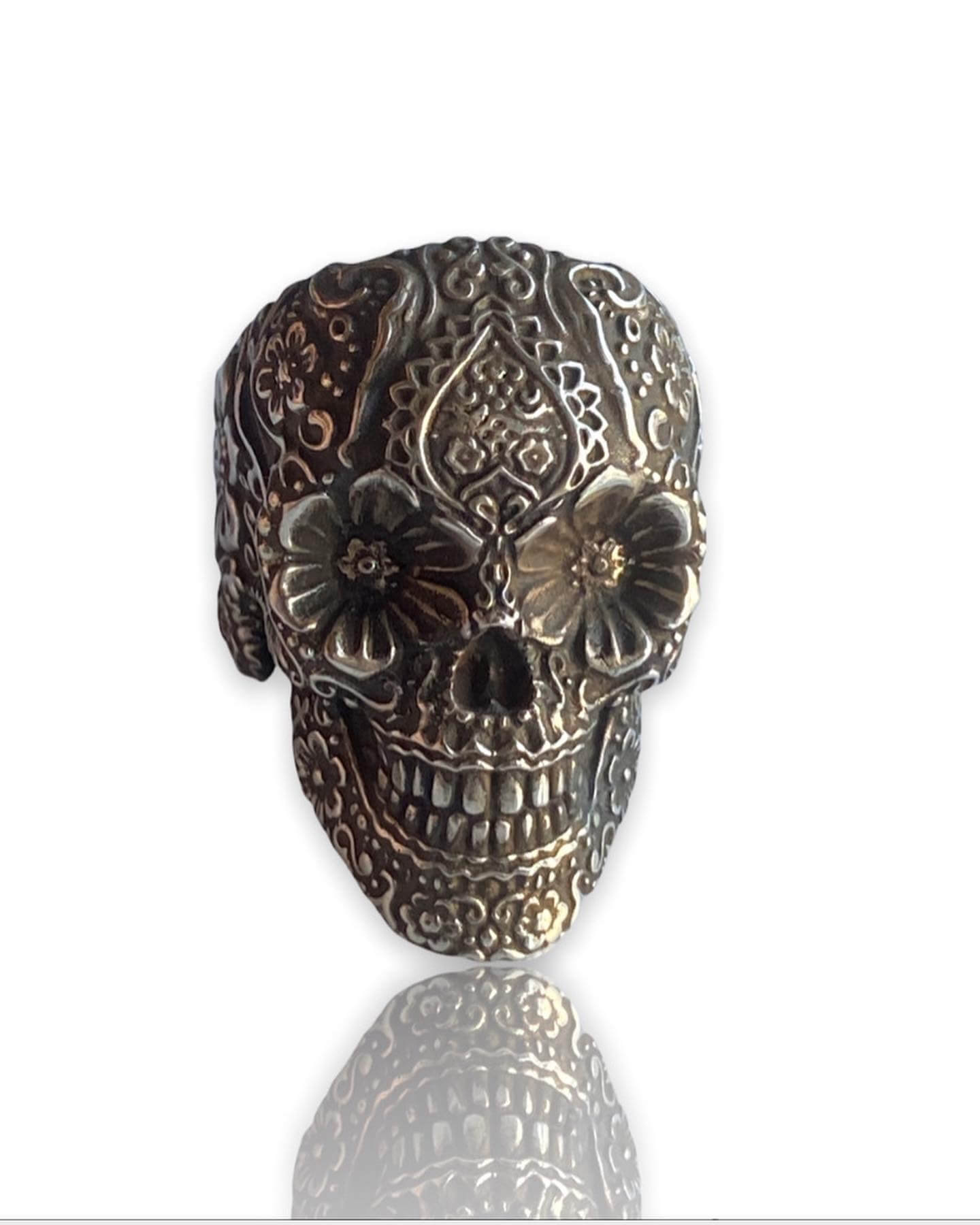 Sugar Skull Ring Dia De Los Muertos Calavera Ring