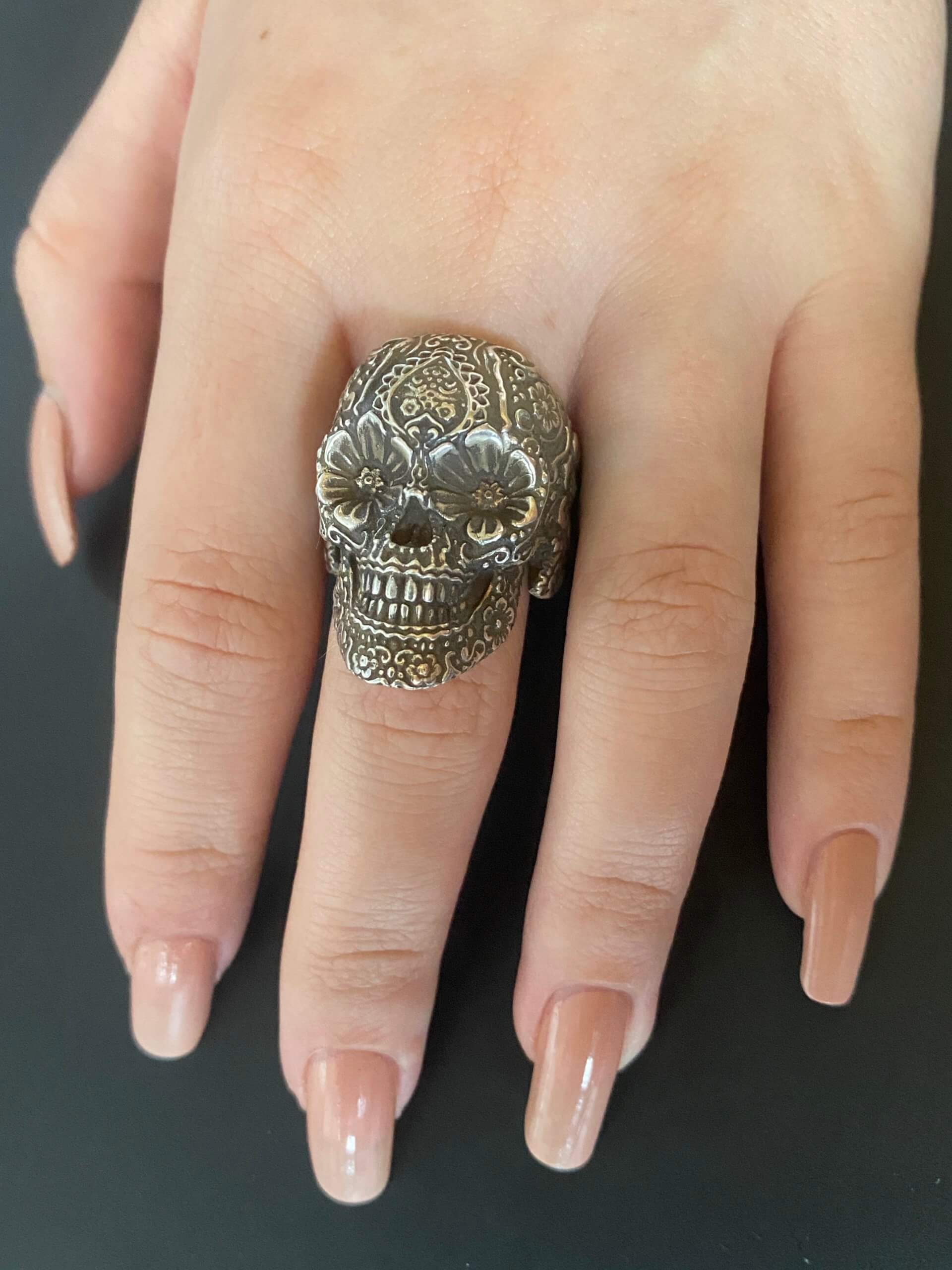 Sugar Skull Ring Dia De Los Muertos Calavera Ring - Image 12