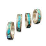Alternative view of Sterling Silver Inlaid Turquoise Band