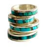 Sterling Silver Inlaid Turquoise Band