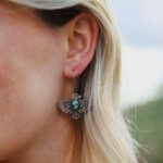 Alternative view of Thunderbird Turquoise Earrings