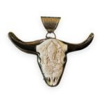 Alternative view of Steer Skull Beaded Necklace