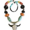 Steer Skull Beaded Necklace