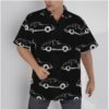 356 Porsche Patterned Men's Hawaiian Shirt With Button Closure