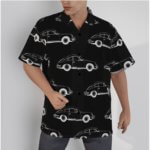 356 Porsche Patterned Men's Hawaiian Shirt With Button Closure