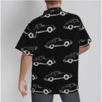 Alternative view of 356 Porsche Patterned Men's Hawaiian Shirt With Button Closure