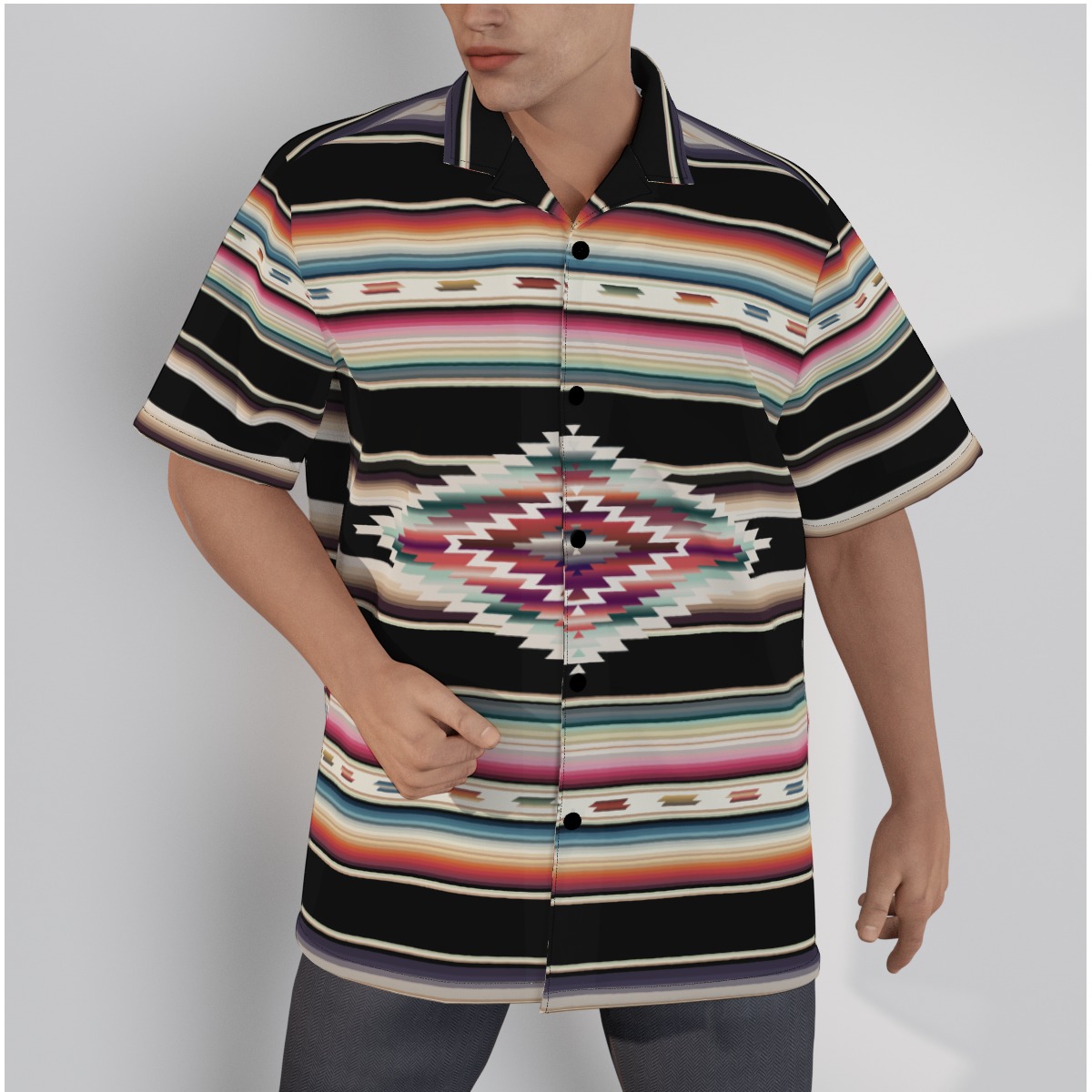 Desert Serape Mens Hawaiian Shirt