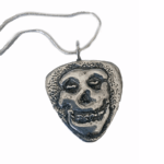 Crimson Skull Guitar Pick Necklace