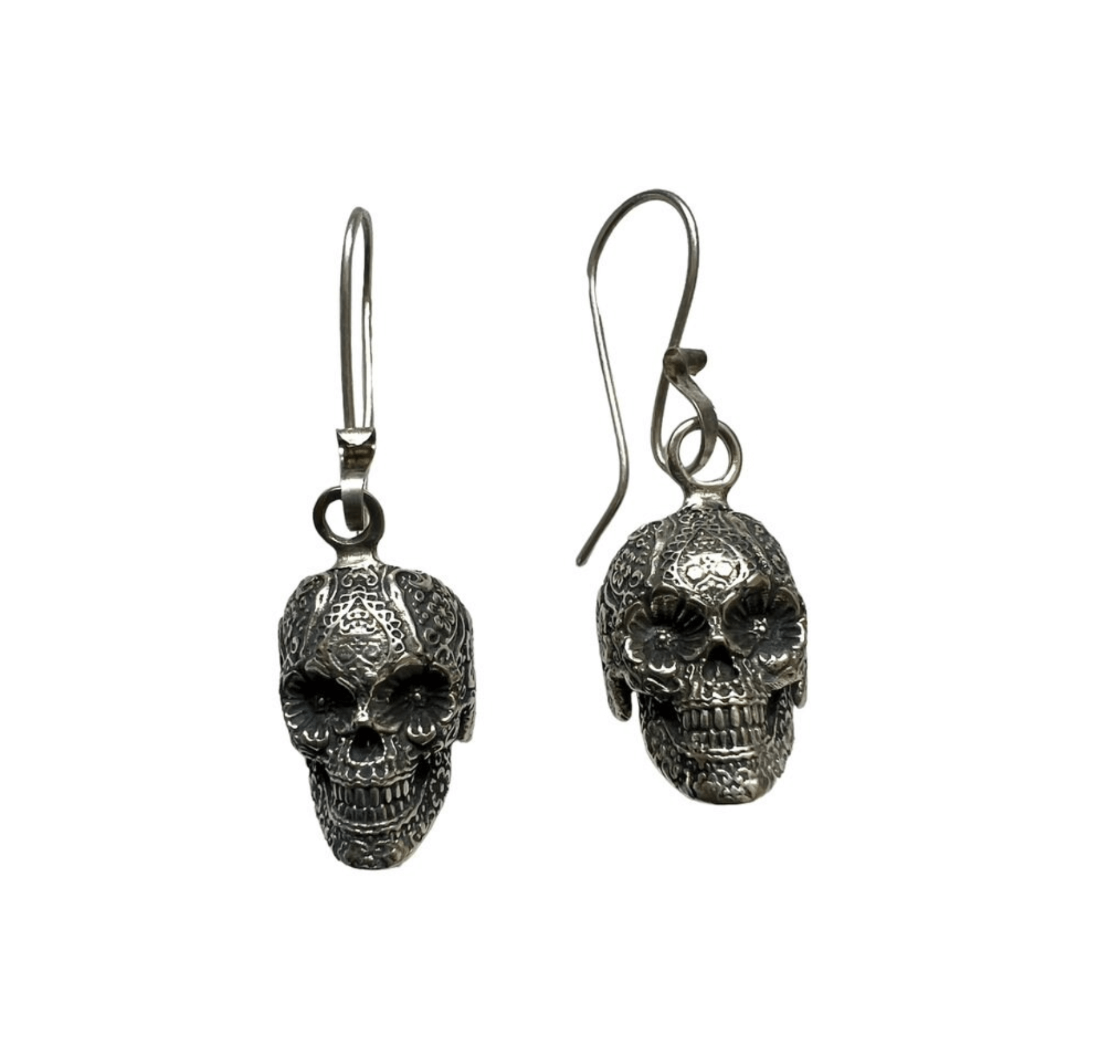 Sugar Skull Ring Dia De Los Muertos Calavera Earrings