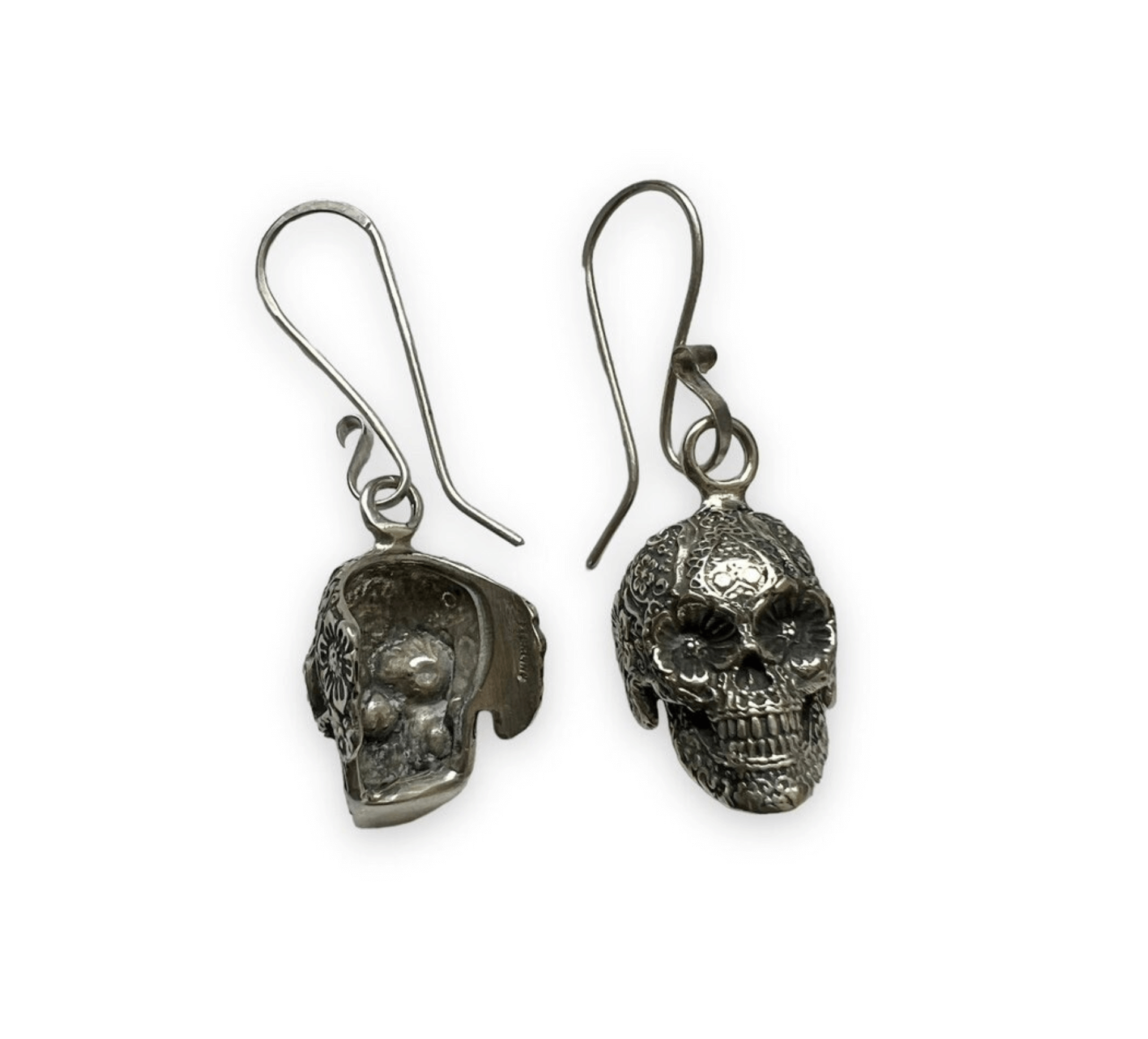 Sugar Skull Ring Dia De Los Muertos Calavera Earrings - Image 2