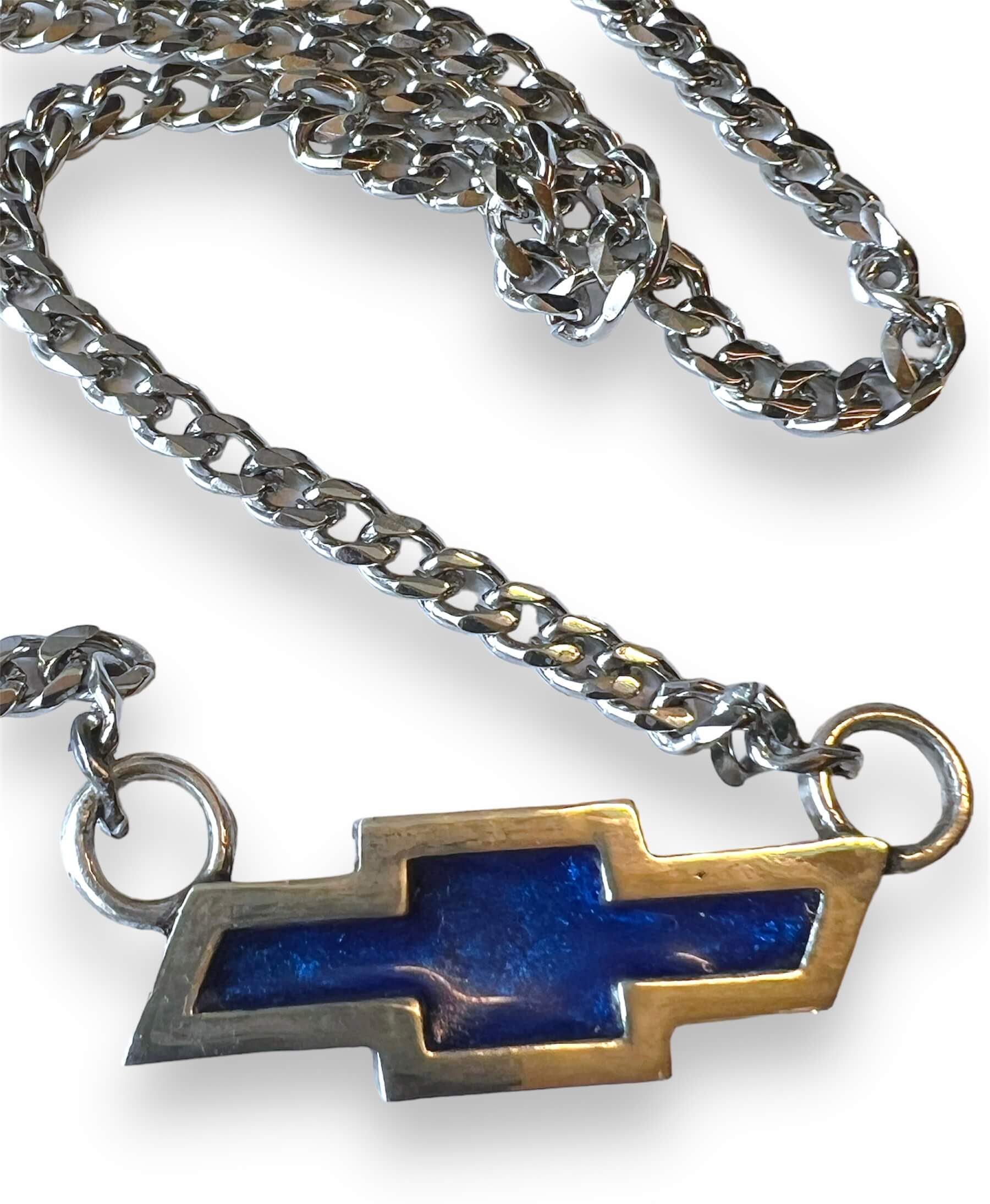 Solid Sterling Chevy Necklace - Image 3