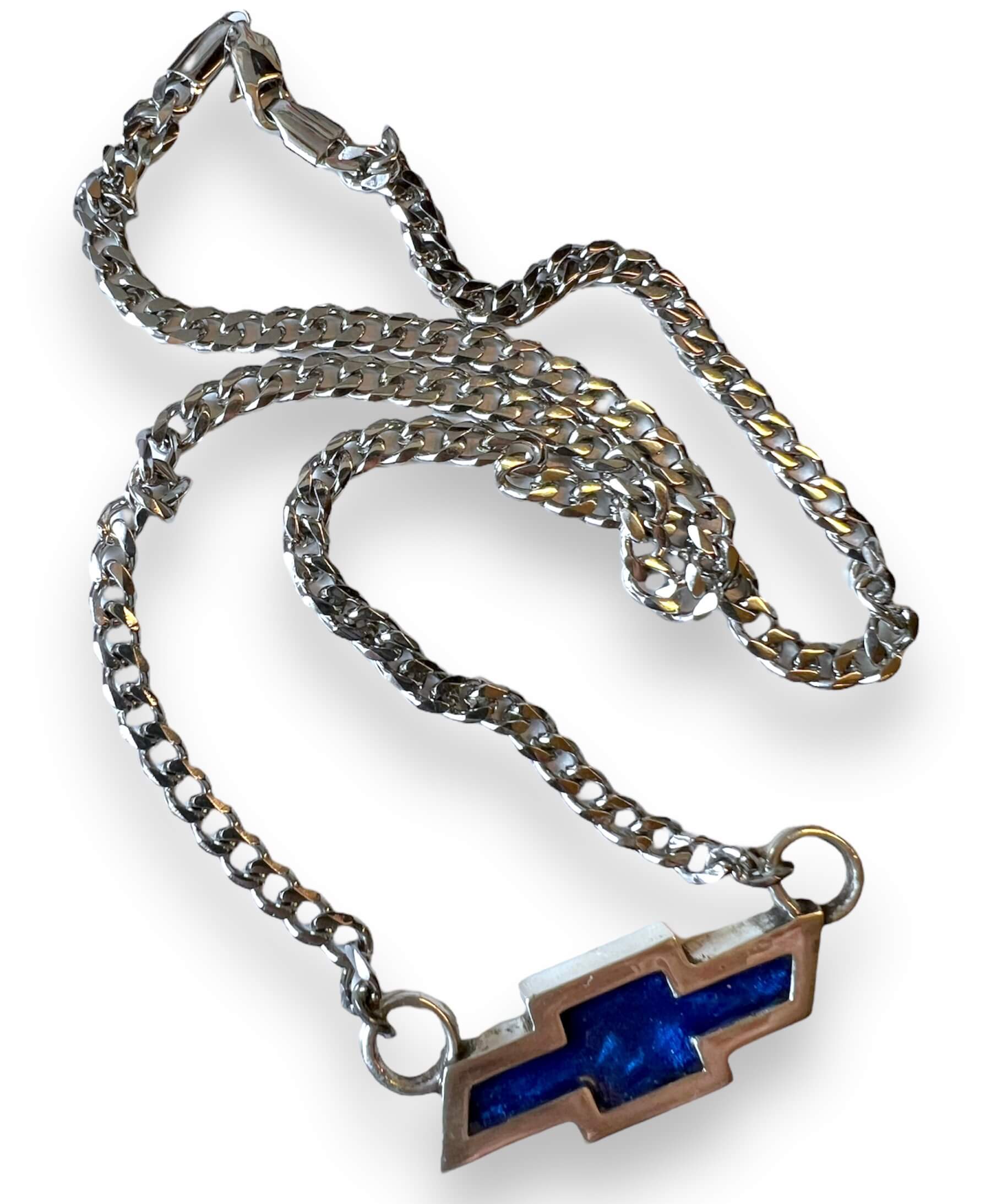 Solid Sterling Chevy Necklace - Image 4