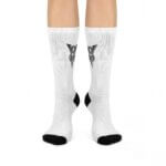 Alternative view of Hi Octane Ford Large V8 White Cushioned Crew Socks