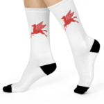 Alternative view of Hi Octane Men's Mobil Pegasus Black Cushioned Crew Socks