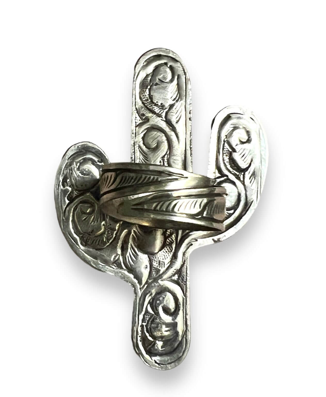 Turquoise Cactus Sterling Ring - Image 5