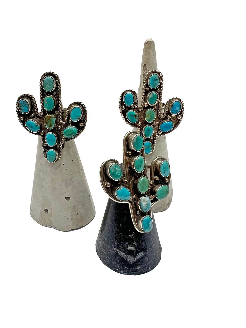 Turquoise Cactus Sterling Ring