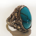 Baliense Barong God of Good Ring with Turquoise