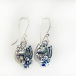 Lucky Horseshoe with Flower Earrings